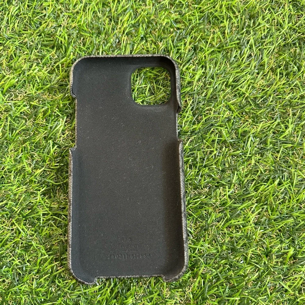Gucci Black and Gray Monogram Phone Case